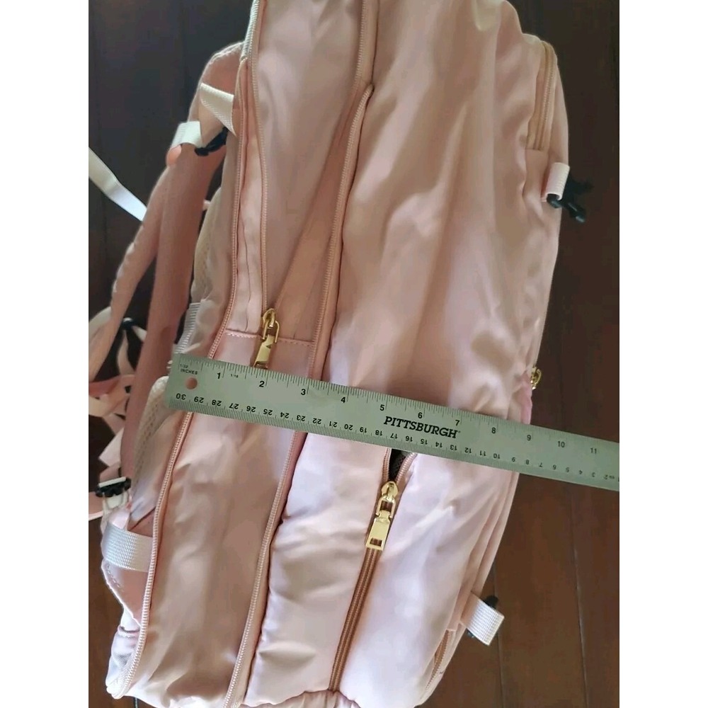 Large capacity travel 18" Expandable backpack, Carry On Bag, pink - Picture 7 of 8